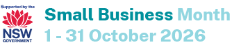 Supported by the NSW Government. Small Business Month, 1–31 October 2026.